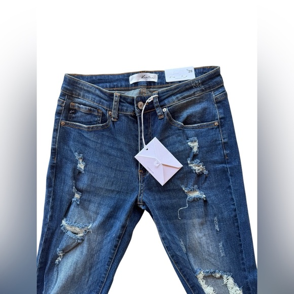 KanCan Blue Skinny Distressed Jeans - Picture 2 of 8